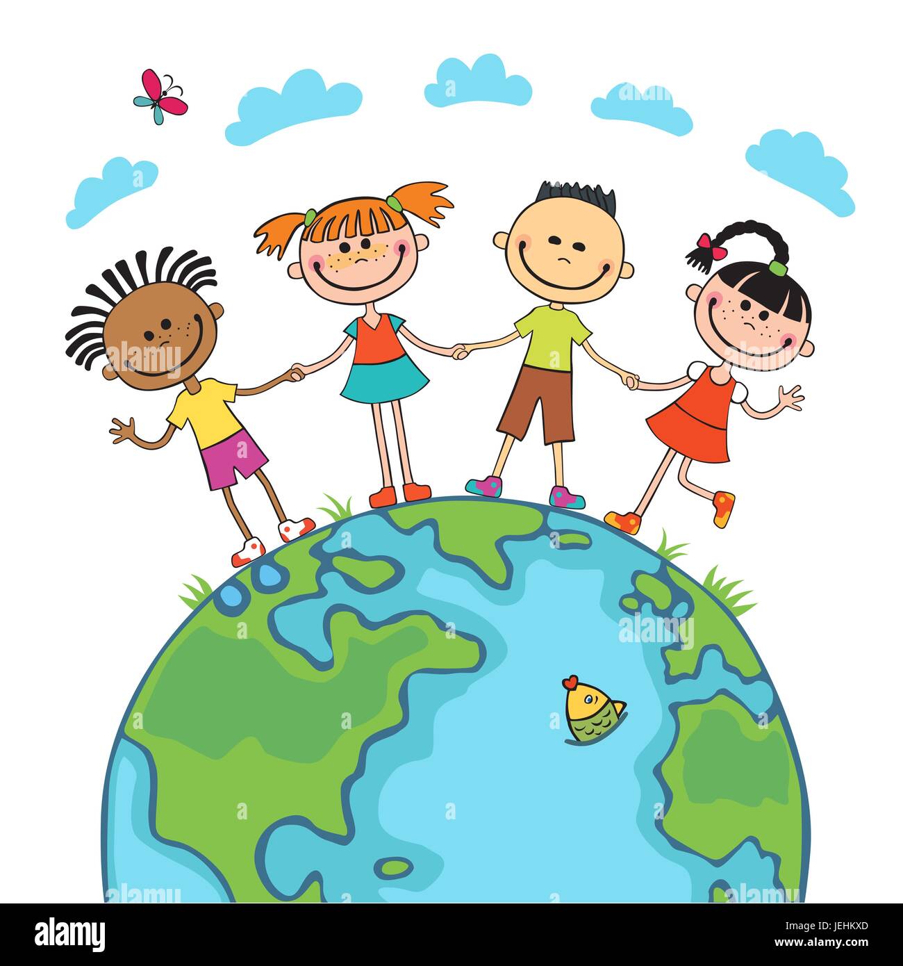 Planète Enfants, Clip Art Libres De Droits, Svg, Vecteurs Et