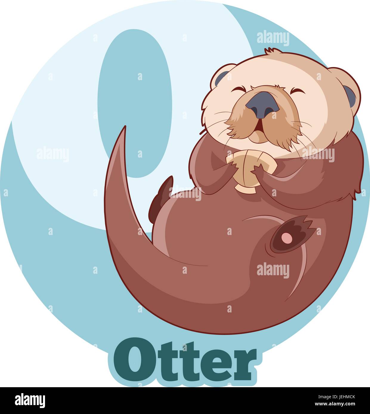 ABC Cartoon Otter Illustration de Vecteur