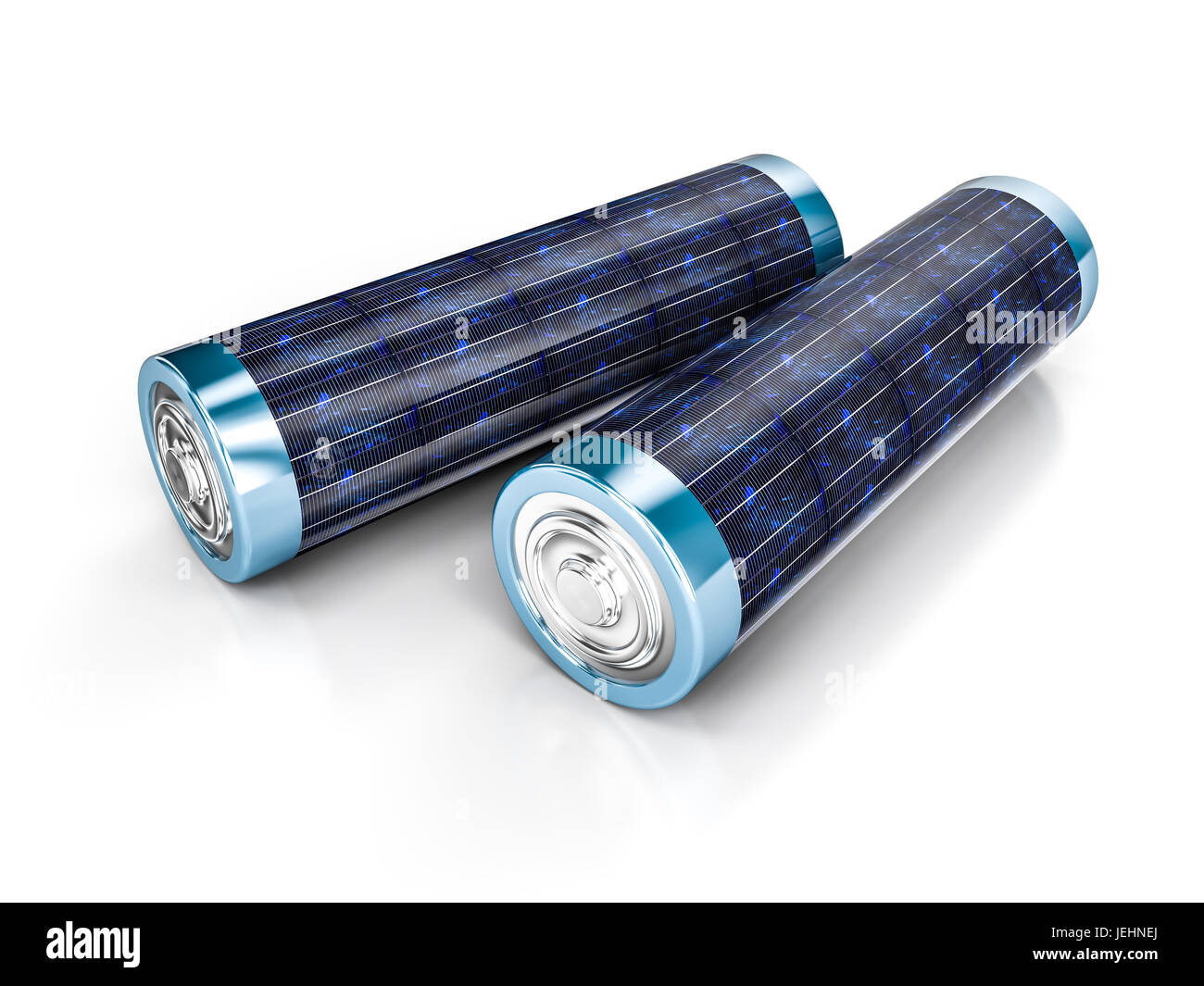 L'énergie solaire batterie aa image de rendu 3D Banque D'Images