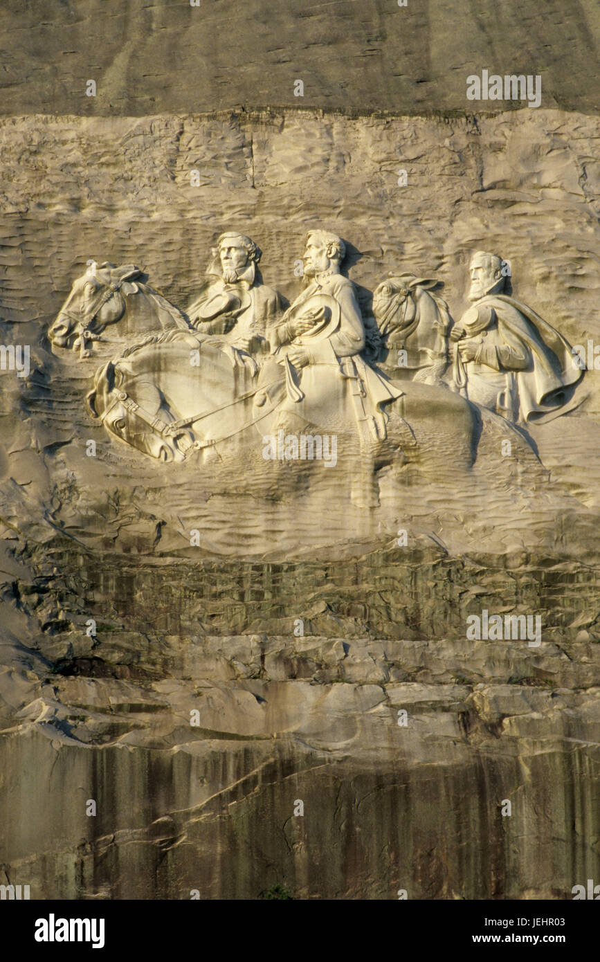 Stone Mountain Confederate Memorial, Stone Mountain Park, New York Banque D'Images