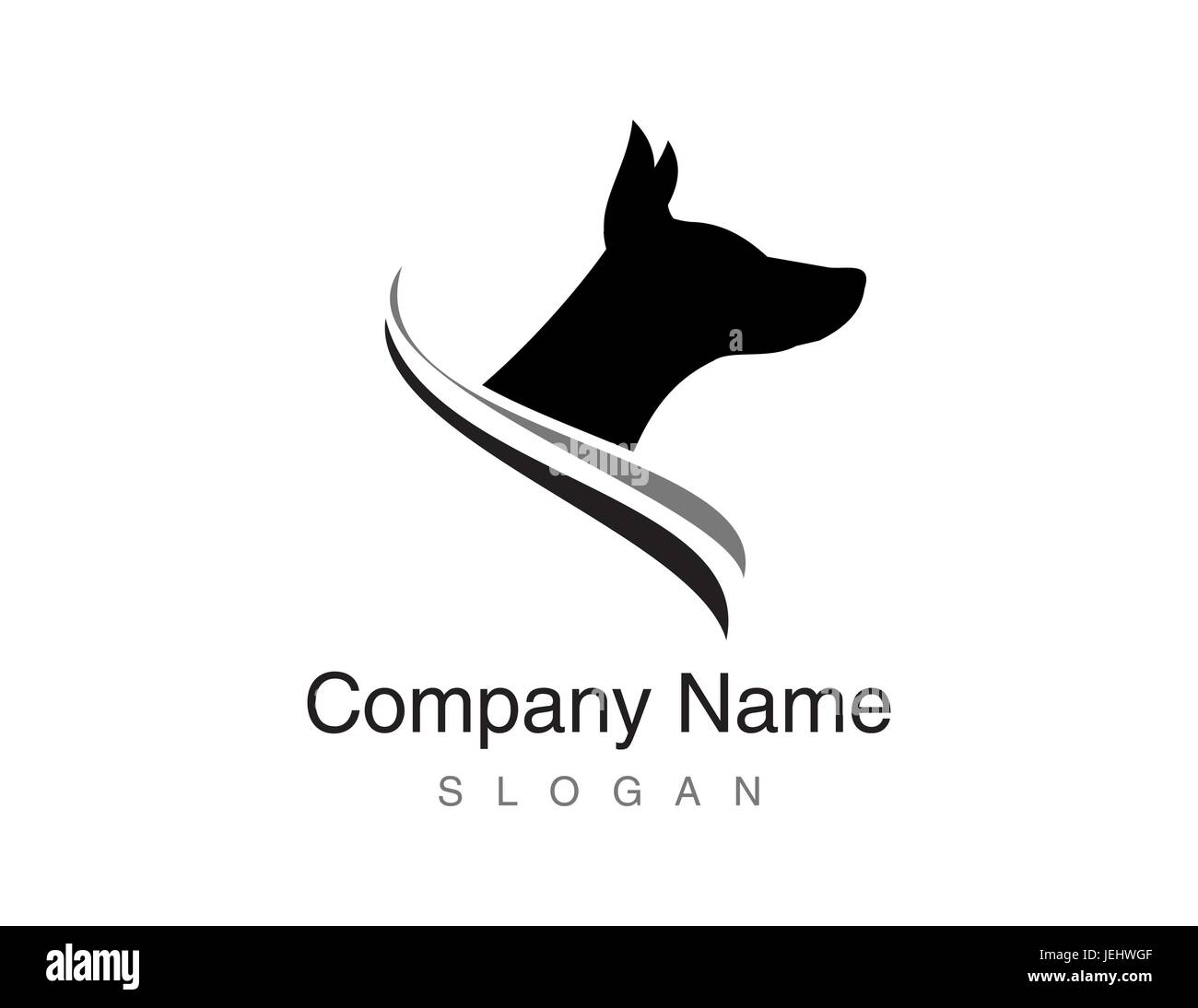 Logo de Doberman Illustration de Vecteur