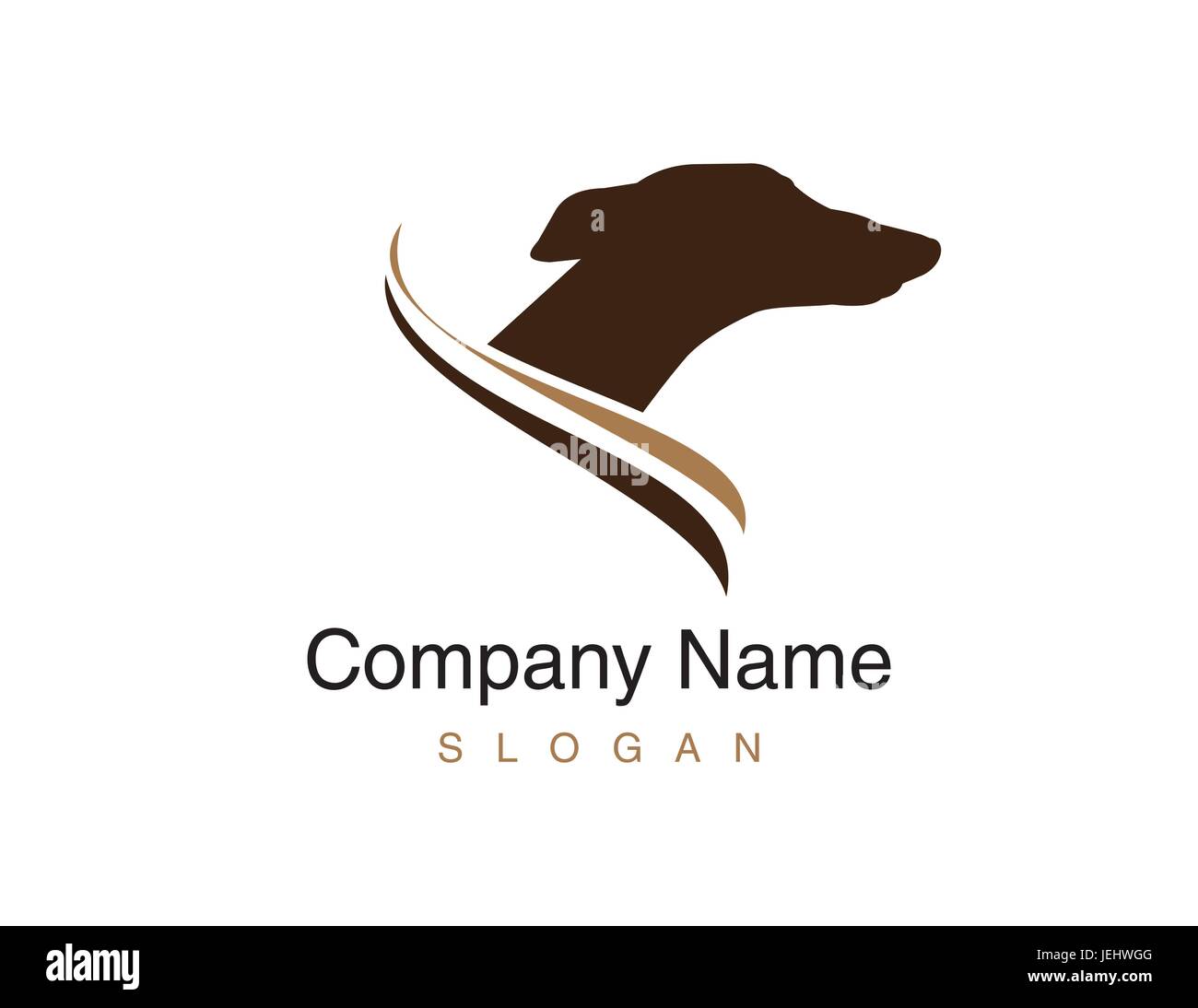 Logo chien Greyhound Illustration de Vecteur