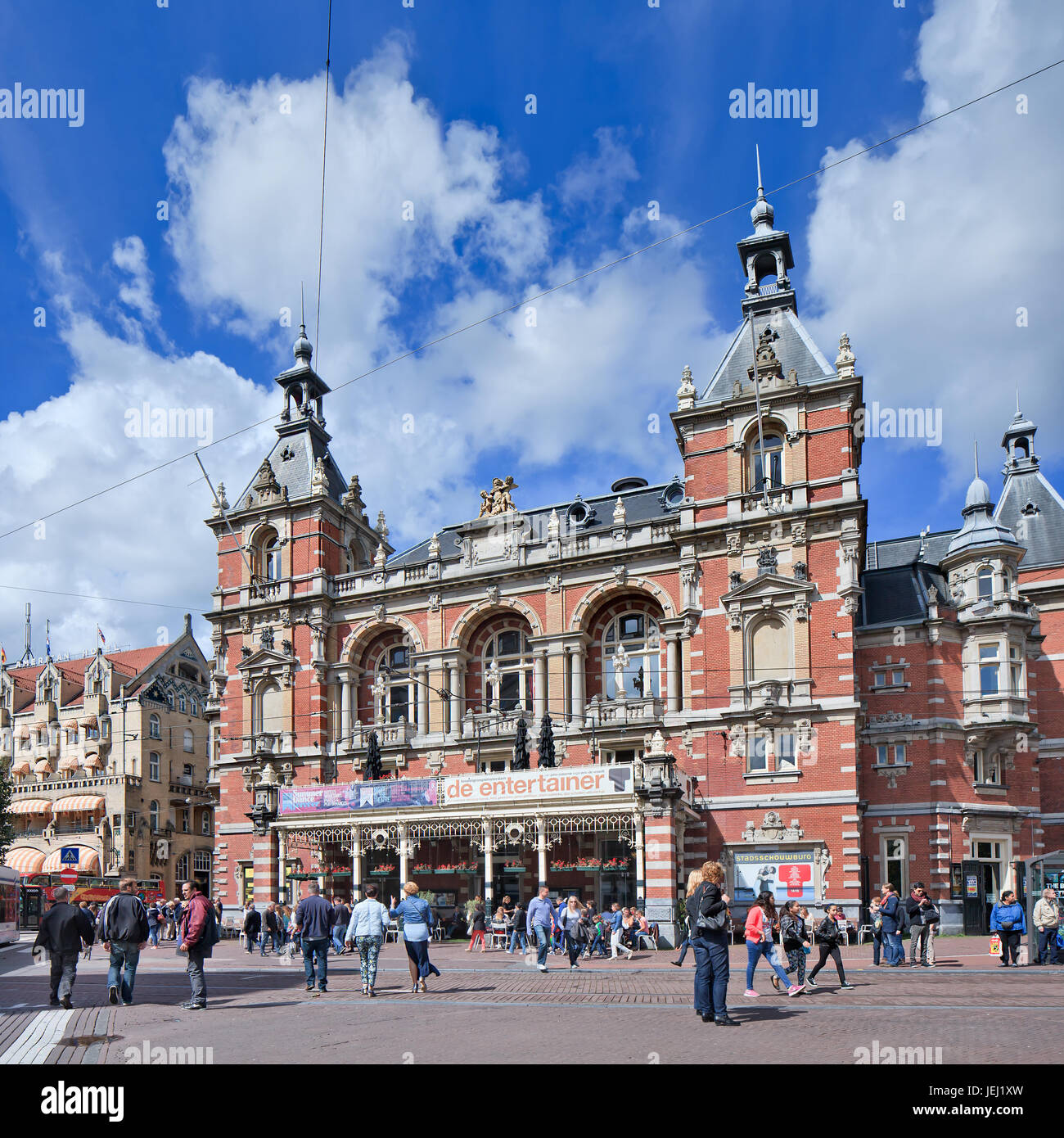 AMSTERDAM-24 AOÛT. 2014. Stadschouwburg (théâtre municipal). Le bâtiment de style néo-Renaissance datant de 1894 est situé à Leidseplein. Banque D'Images