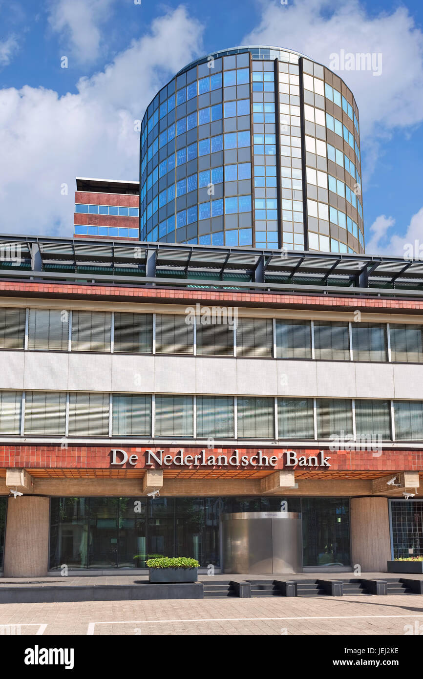 AMSTERDAM-AOÛT. 19, 2012. De Nederlandsche Bank à Amsterdam. La DNB (banque néerlandaise) est la banque centrale des pays-Bas, une société anonyme. Banque D'Images