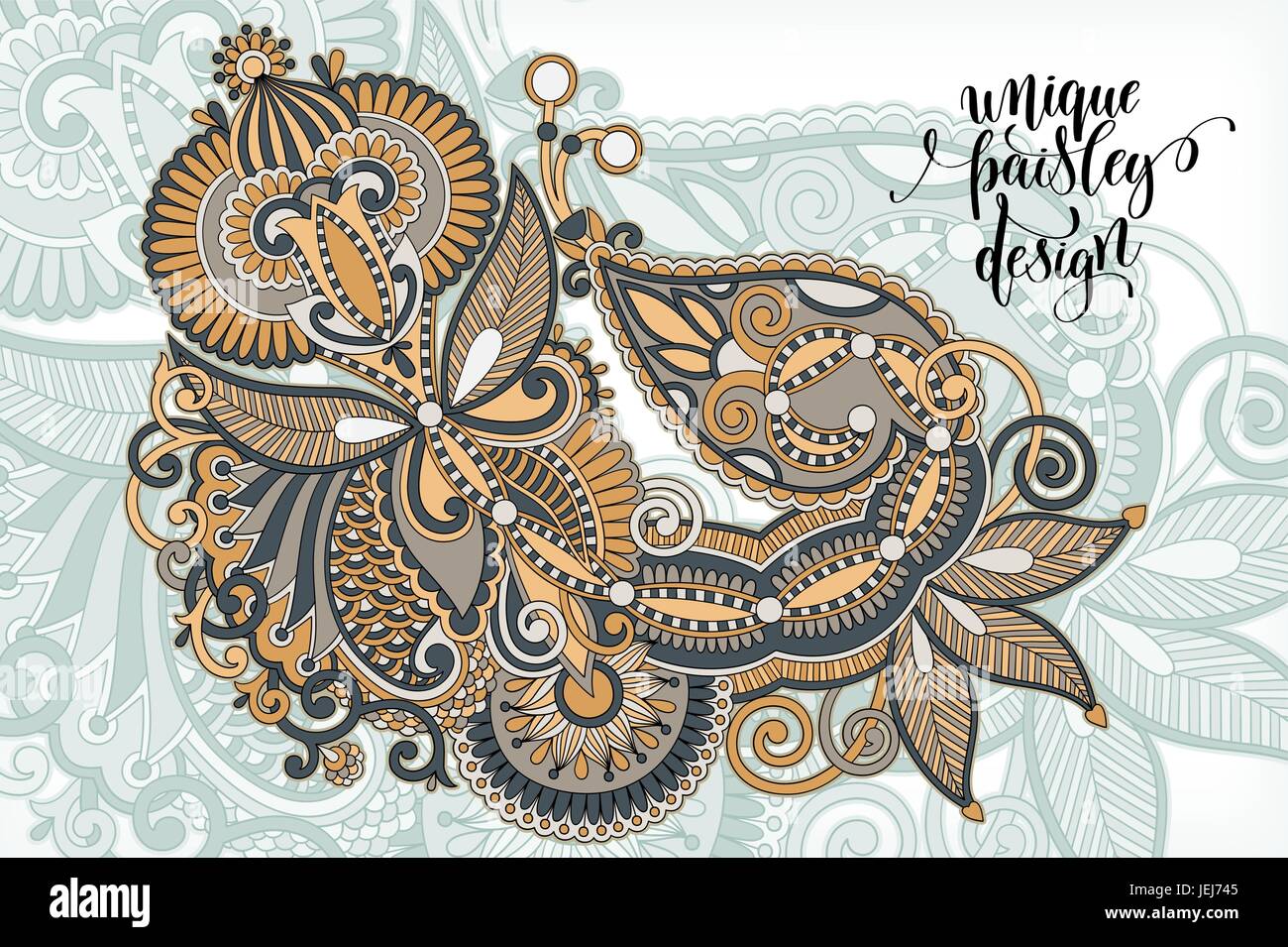 Dessin arabesque fleurs Banque d'images vectorielles - Alamy