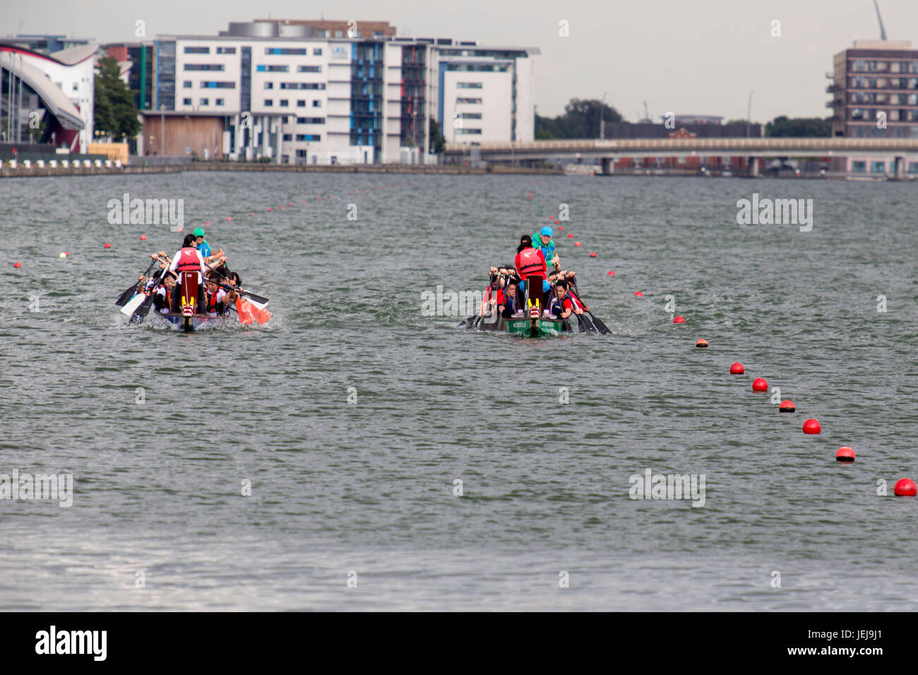 Londres, Royaume-Uni - 25 juin 2017 : Londres hong kong Dragon Boat Festival à Londres centre regatta. crédit : dominika zarzycka/Alamy live news Banque D'Images