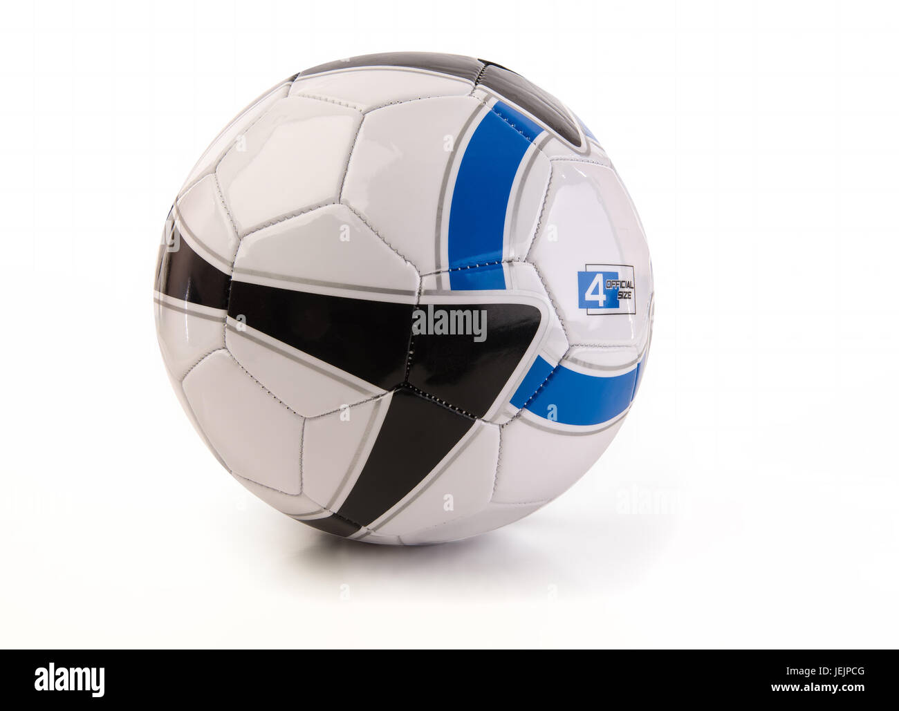 Ballon de soccer colorés sur fond blanc Banque D'Images