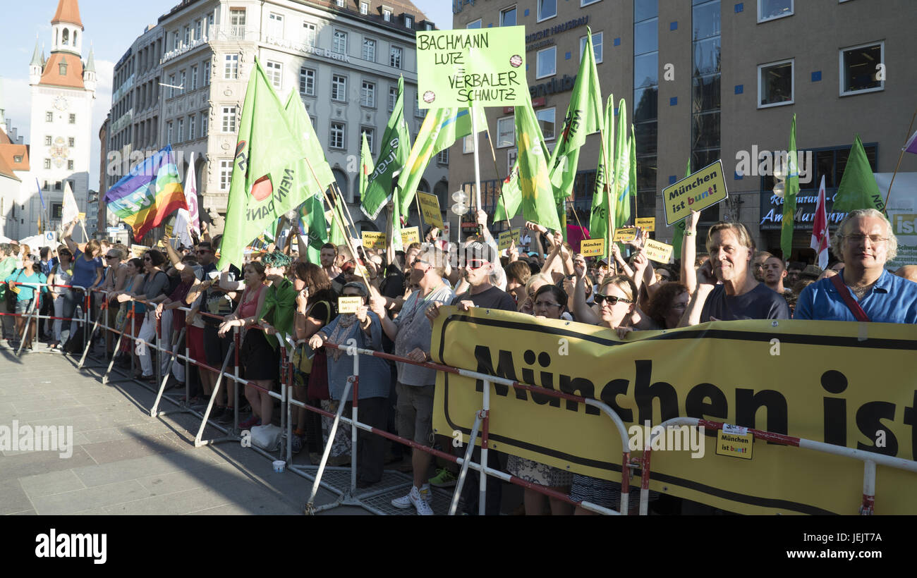 Manifestation contre l'PEGIDA Banque D'Images