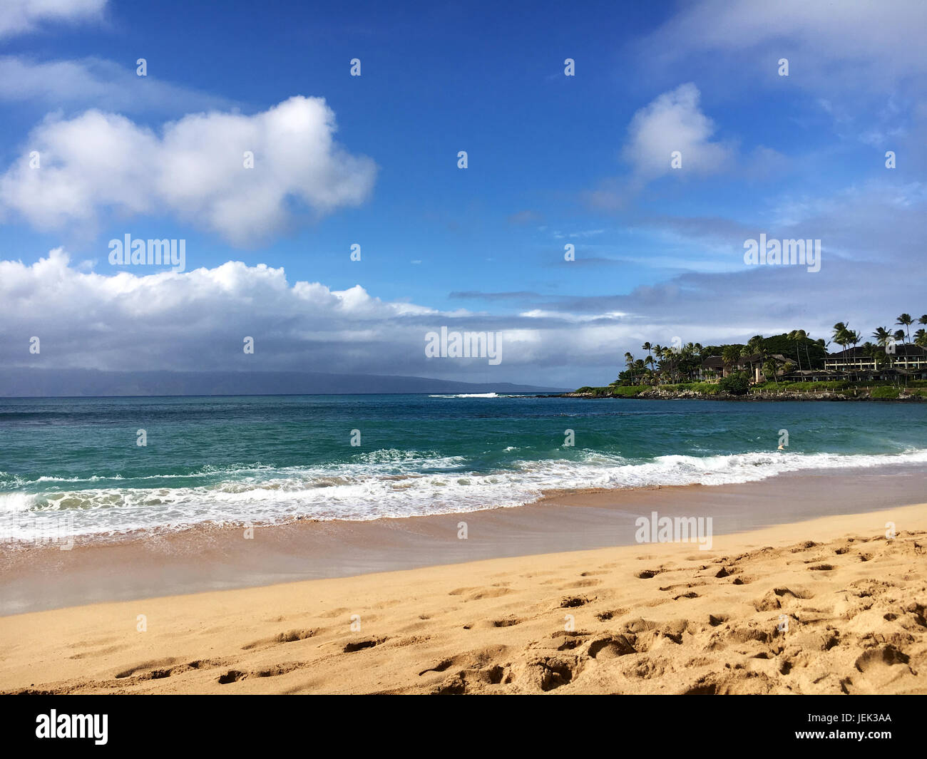 Napili Bay Beach sur l'île hawaïenne de Maui Banque D'Images