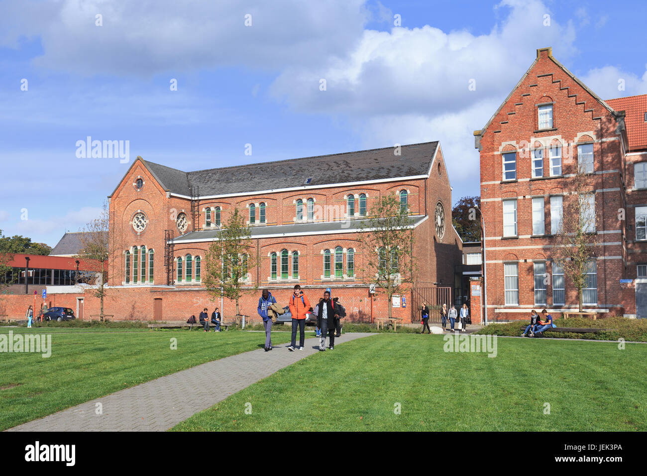 TURNHOUT-BELGIQUE-OCT. 9, 2015. L'École Saint Victor. High school fondée en 1899 par les Frères de la Charité de Gand. Banque D'Images