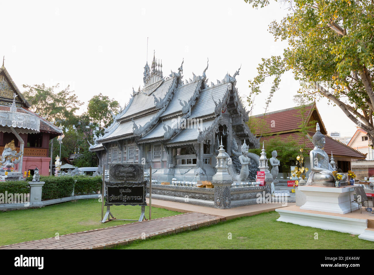 Temple Wat Sri Suphan, Chiang Mai, Thaïlande Banque D'Images