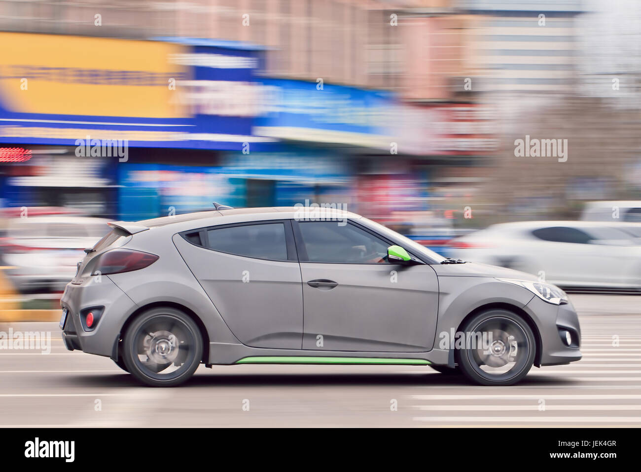 Hyundai Velostar. Voiture de sport compact produit par Hyundai. Les ventes ont commencé en 2011. En Corée du Sud Hyundai vise les jeunes conducteurs avec la Velostar. Banque D'Images