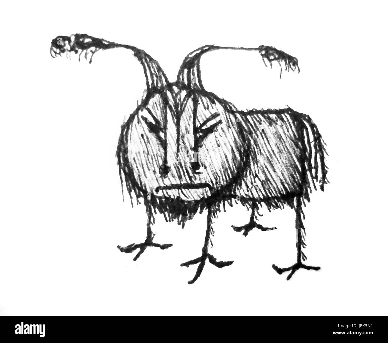 Dessin Au Crayon Danimaux En Colère Banque Dimages Photo