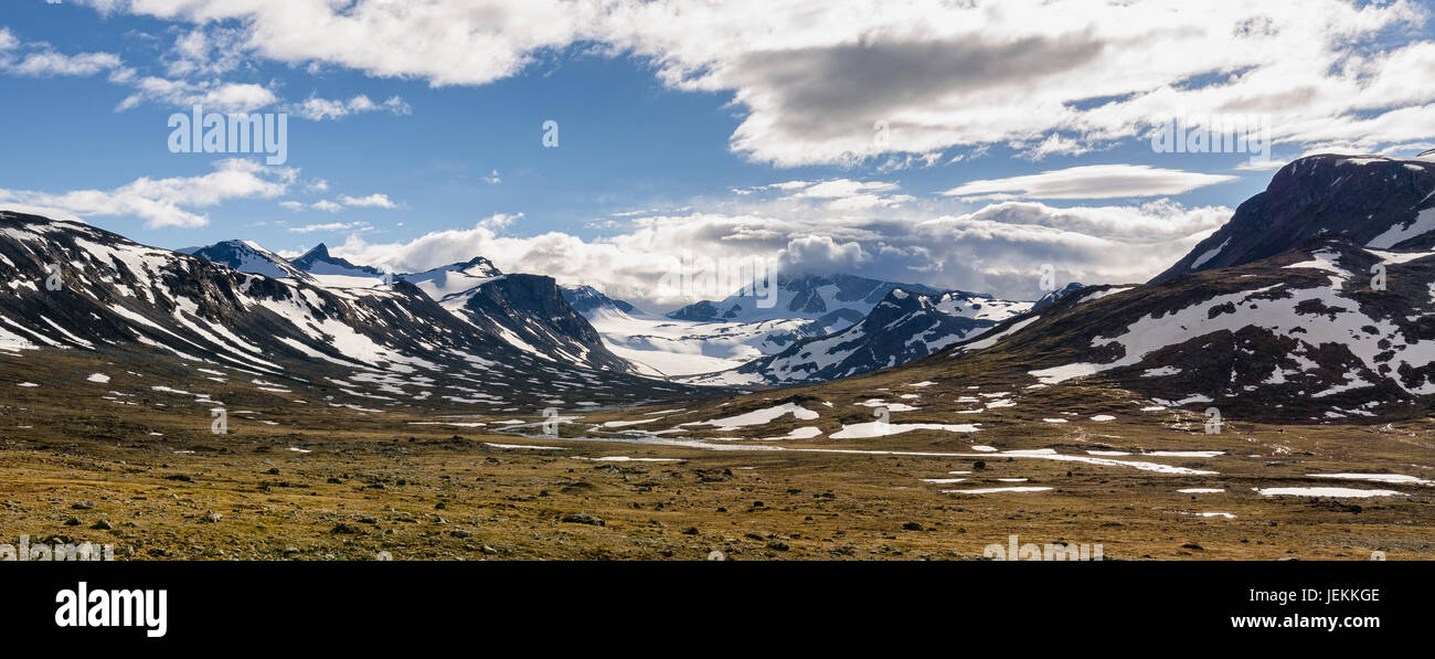 Montagnes dans le parc national de Jotunheimen, Norvège Banque D'Images