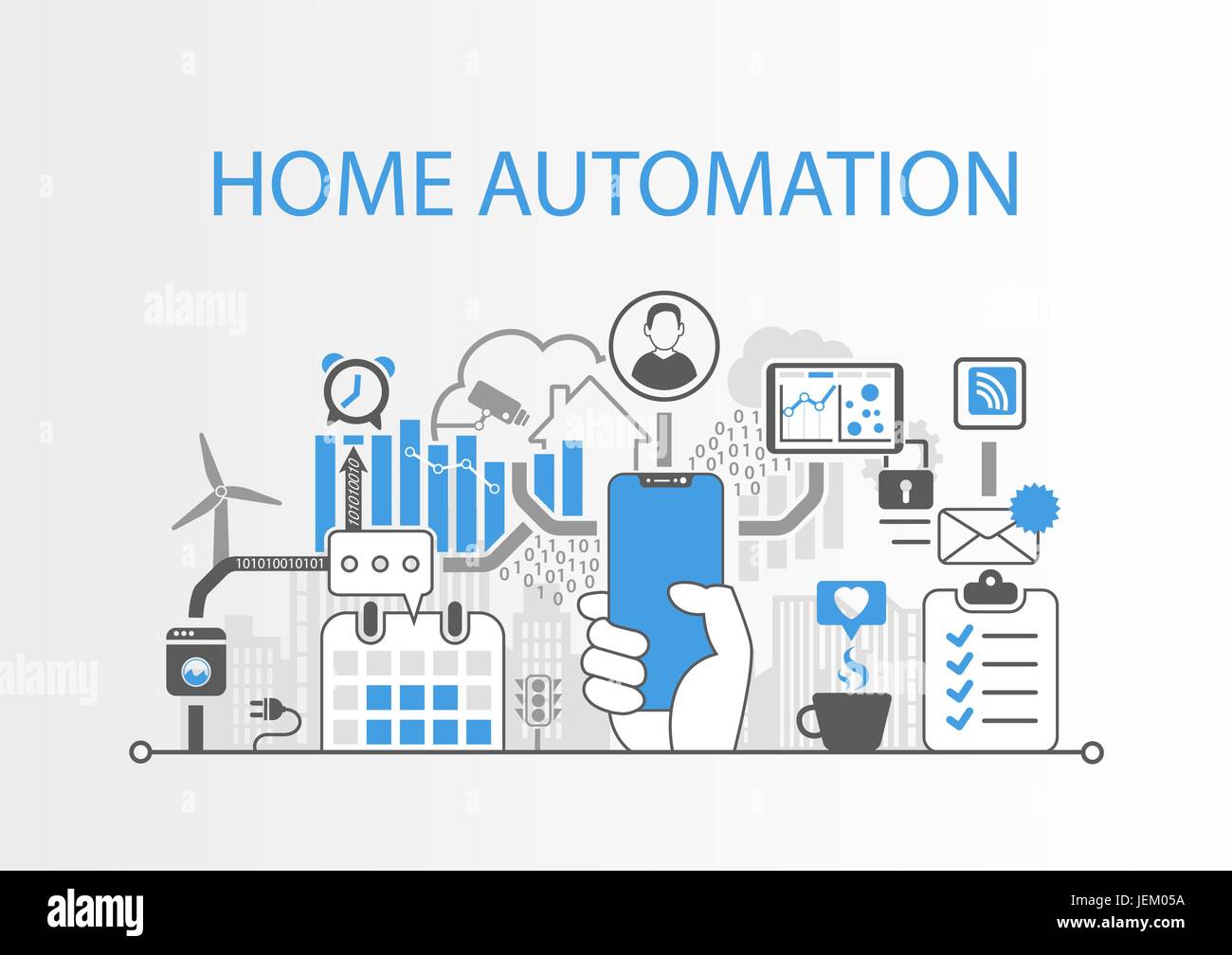 Smart home automation infographie comme vector illustration Illustration de Vecteur