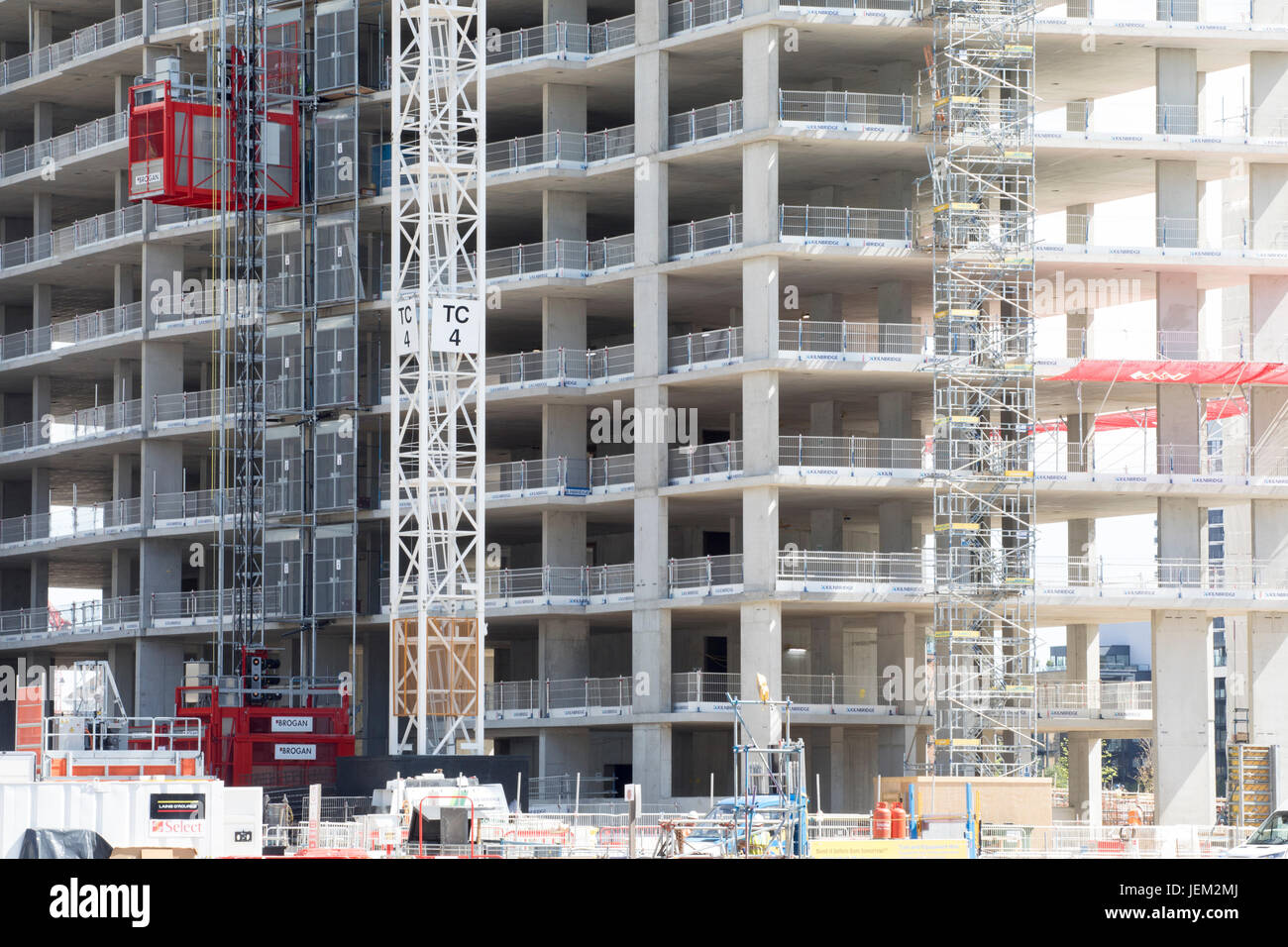 Les travaux de construction de l'île de chien, Docklands, London Banque D'Images