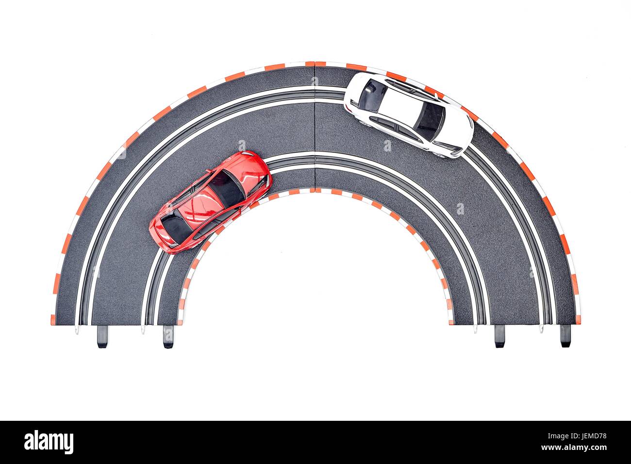 Un studio photo d'un jeu de voitures électriques Banque D'Images