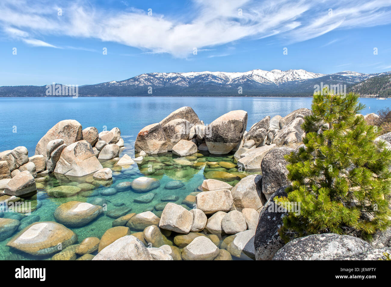 Vue du lac Tahoe à D.L. Bliss State Park Banque D'Images