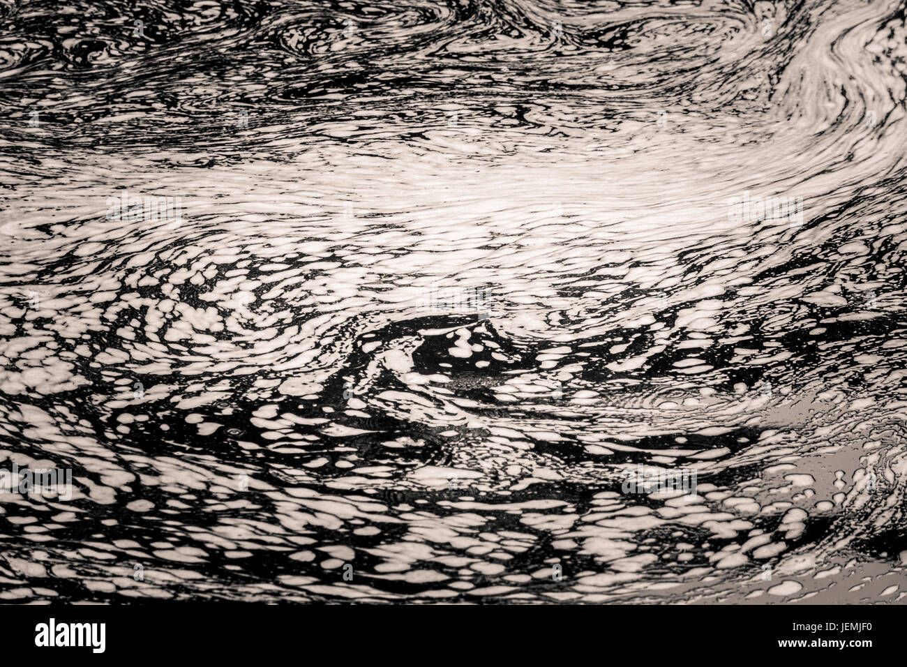 Un abrégé, modèle monochrome de surface de la rivière. Van Gogh style. Banque D'Images