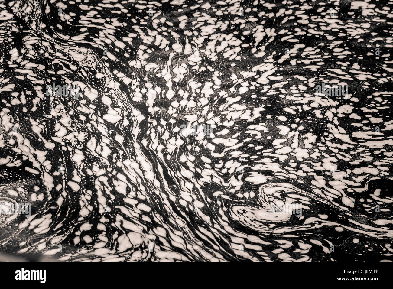 Un abrégé, modèle monochrome de surface de la rivière. Van Gogh style. Banque D'Images