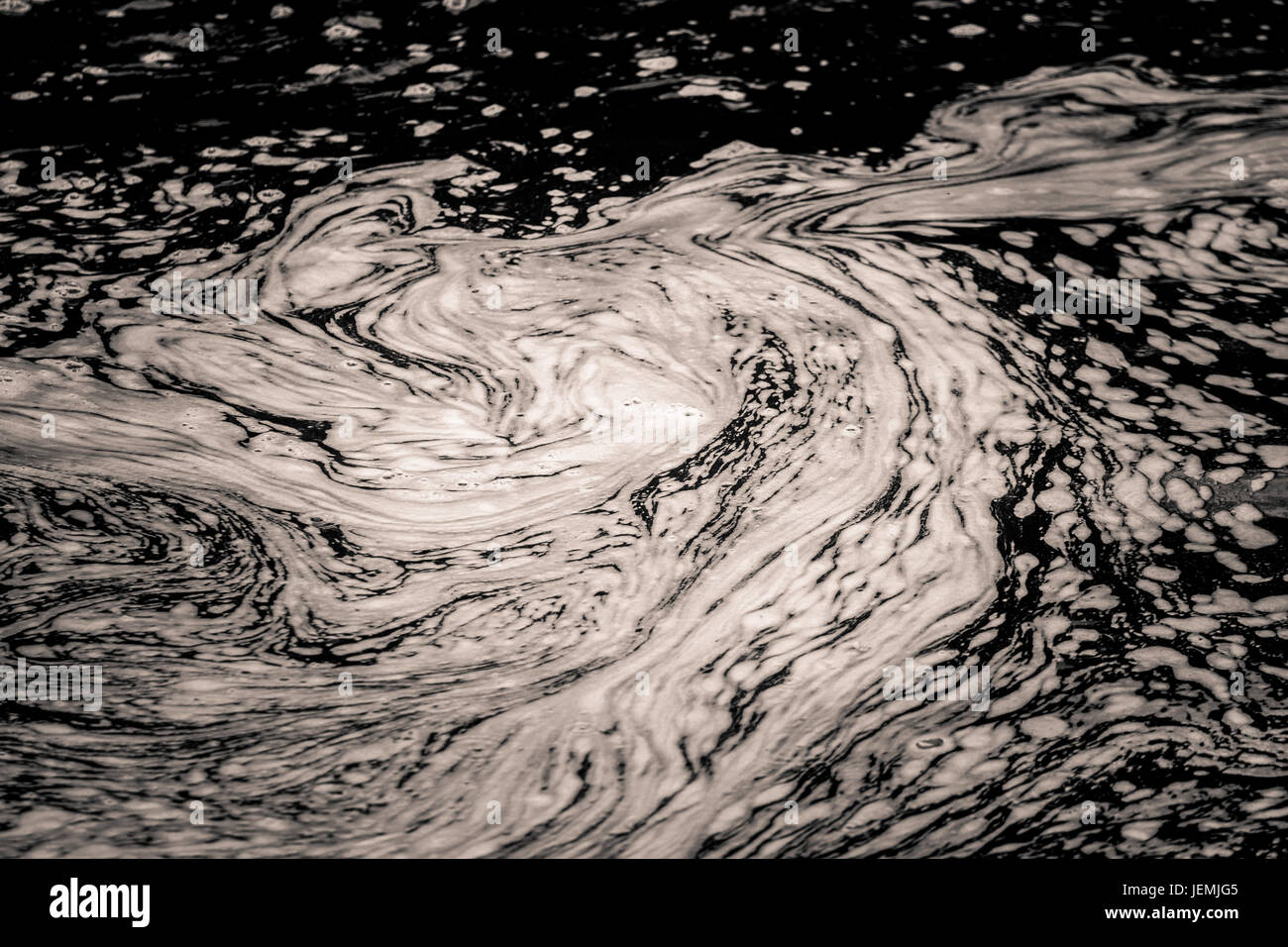 Un abrégé, modèle monochrome de surface de la rivière. Van Gogh style. Banque D'Images