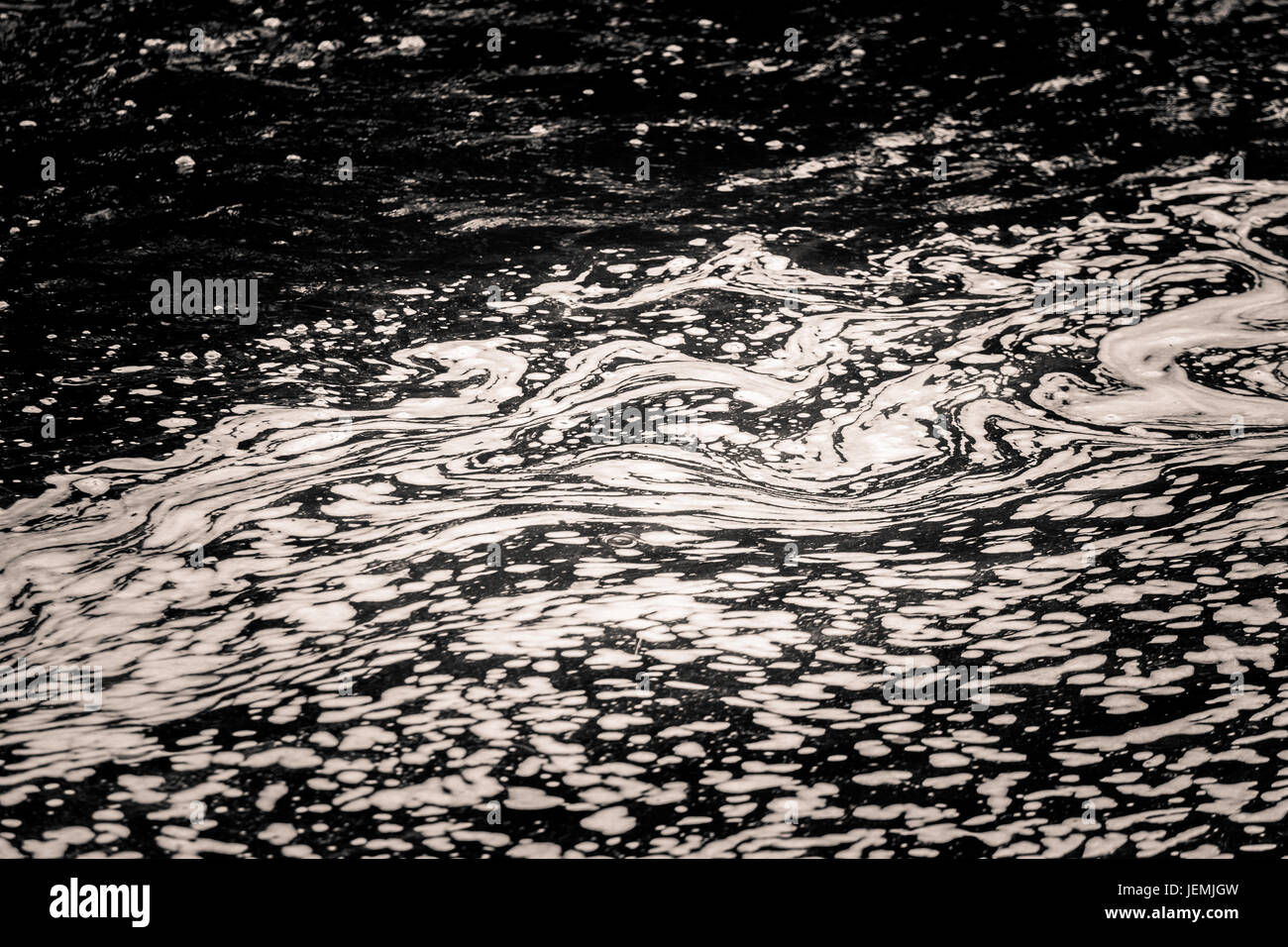 Un abrégé, modèle monochrome de surface de la rivière. Van Gogh style. Banque D'Images