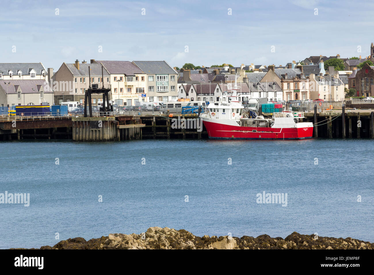 Bateau de pêche amarré au port de Stornoway, Isle Of Lewis, Western Isles, îles Hébrides, Ecosse, Royaume-Uni Banque D'Images