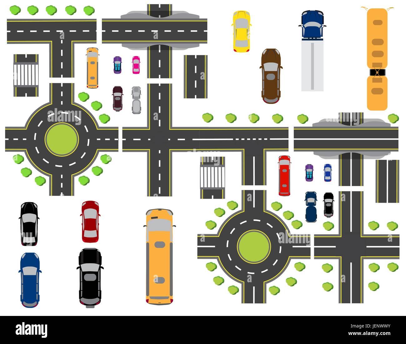 Ensemble d'abstract jonctions de route. Carrefour des routes ...
