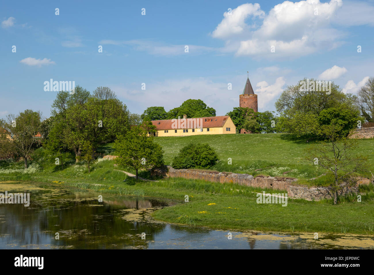 Vordingborg ruine du château, fondé par le roi Valdemar I de Danemark (Valdemar le Grand). La tour de l'OIE a par la suite construit par Valdemar IV DE Danemark (Valdem Banque D'Images