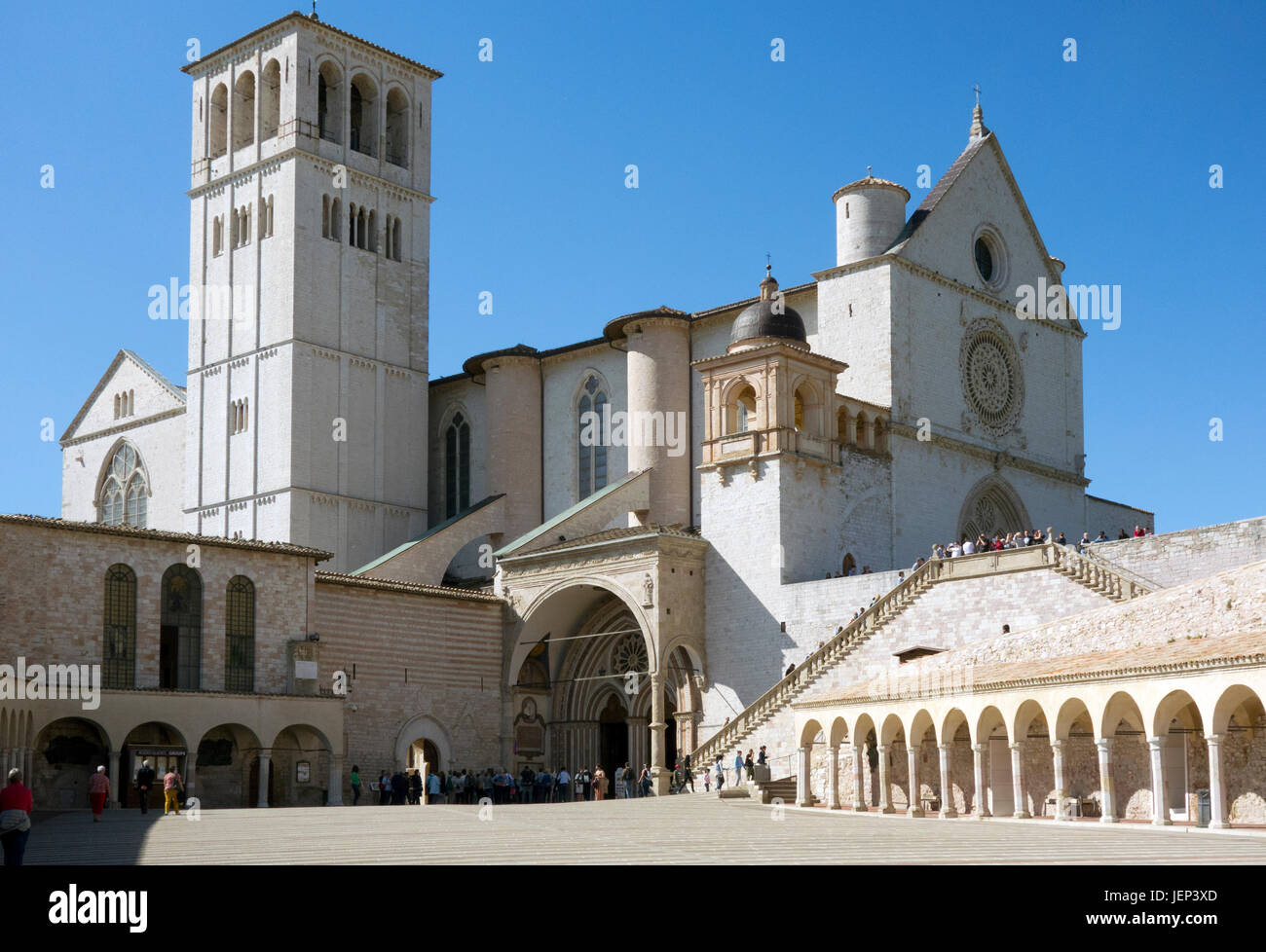 Basilique de Saint François d'Assise, Italie, printemps 2017. Banque D'Images