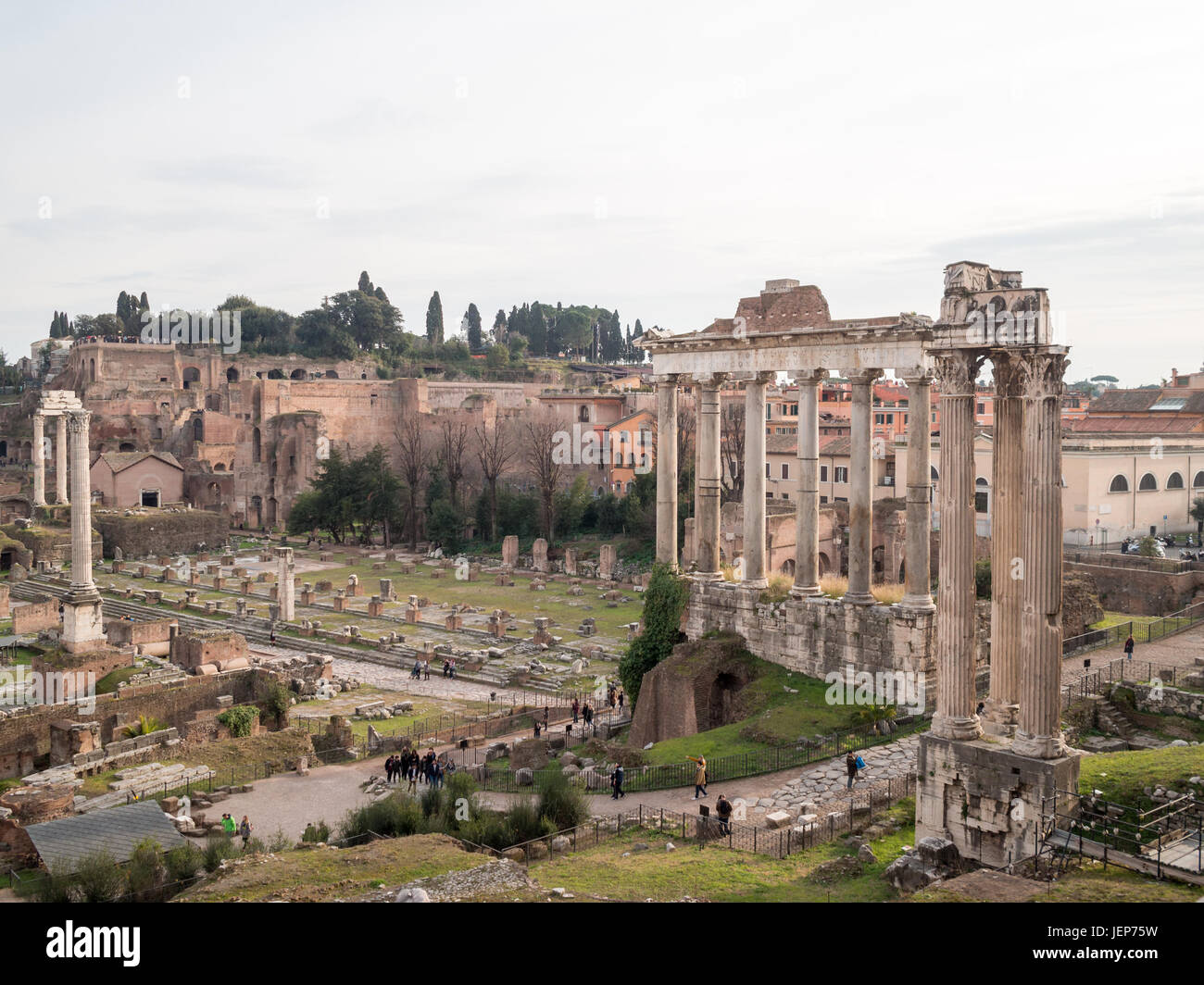 Ruines du Forum Romain, Rome Banque D'Images