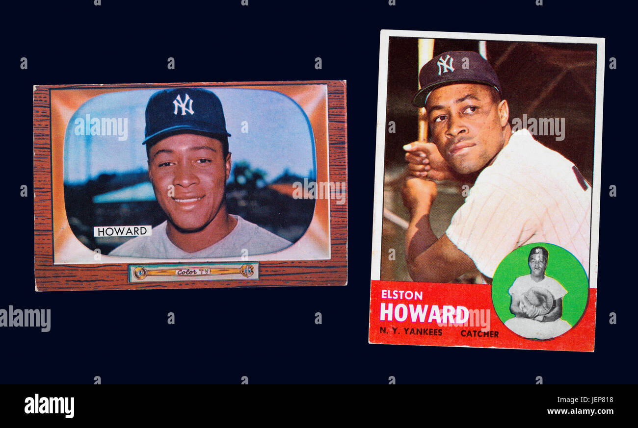 Elston Howard a été le premier Afro-Américain à jouer pour les Yankees de New York en 1955. Elston est aussi le premier Afro-américain à gagner le MVP AL Banque D'Images