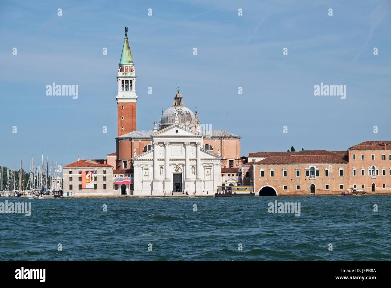 Venezia Veneto Italia La Basilique de San Giorgio Maggiore par Andrea Palladio 1556. Banque D'Images