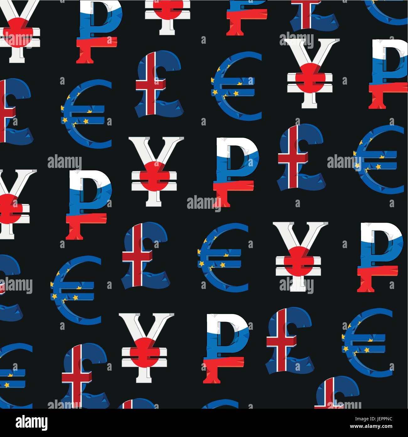 Des signes d'argent des différents pays Illustration de Vecteur
