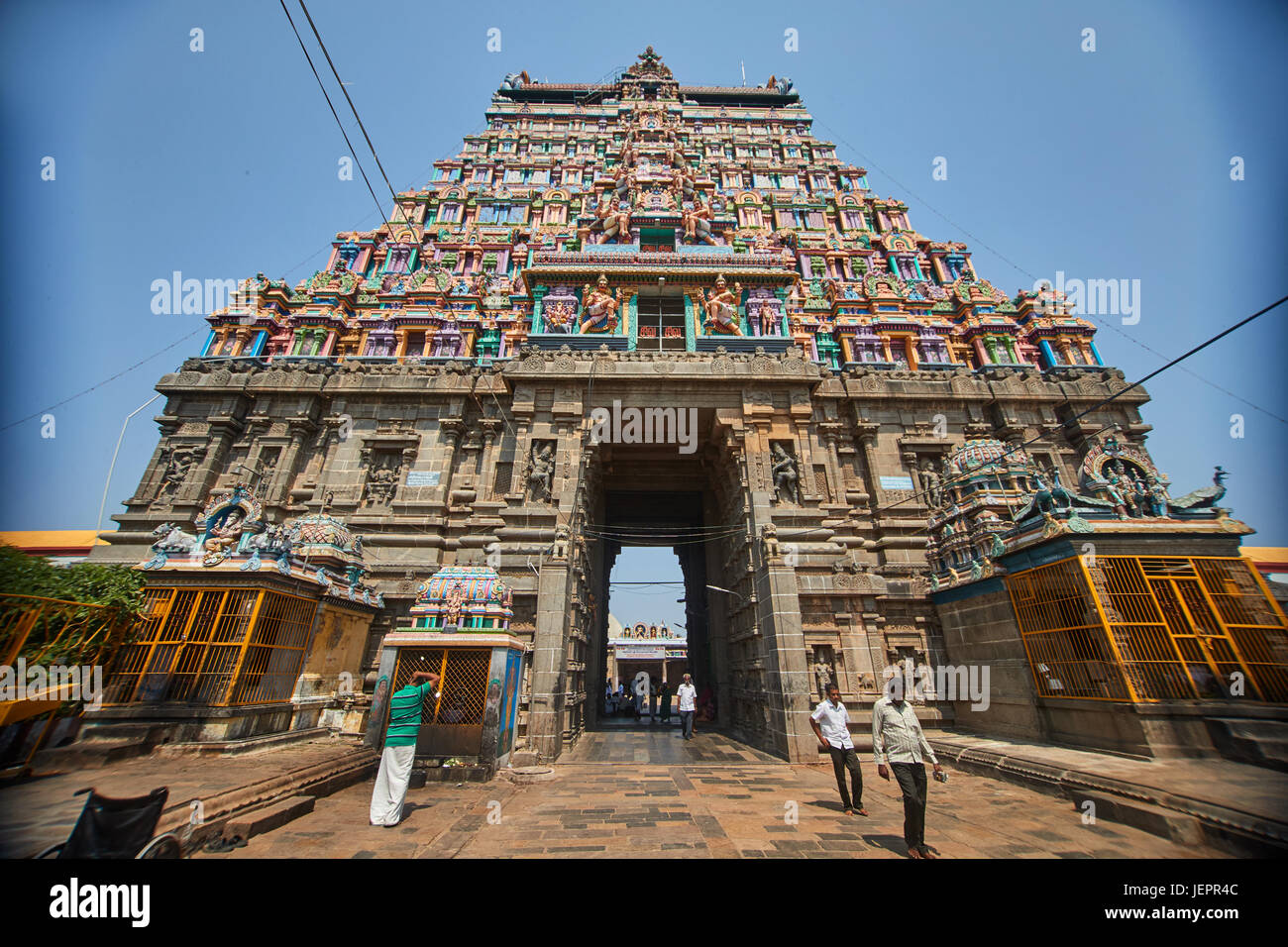 L'Inde, l'Etat du Tamil Nadu, Chidambaram, le Shiva Nataraja, Shiva (temple), lieu sacré de l'hindouisme et spécialement Banque D'Images