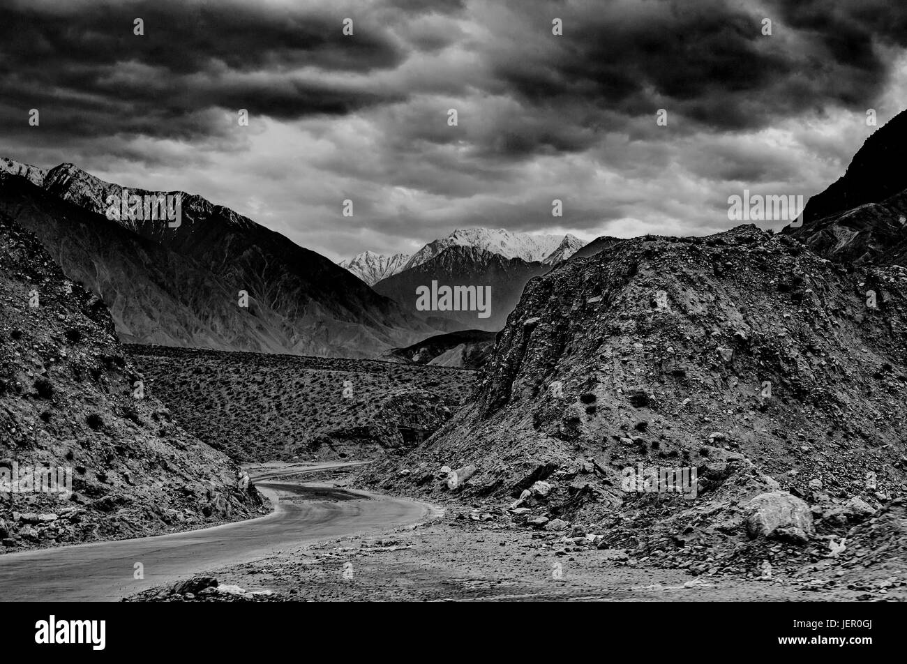 Beau paysage de la vallée, zone nord du Pakistan Banque D'Images