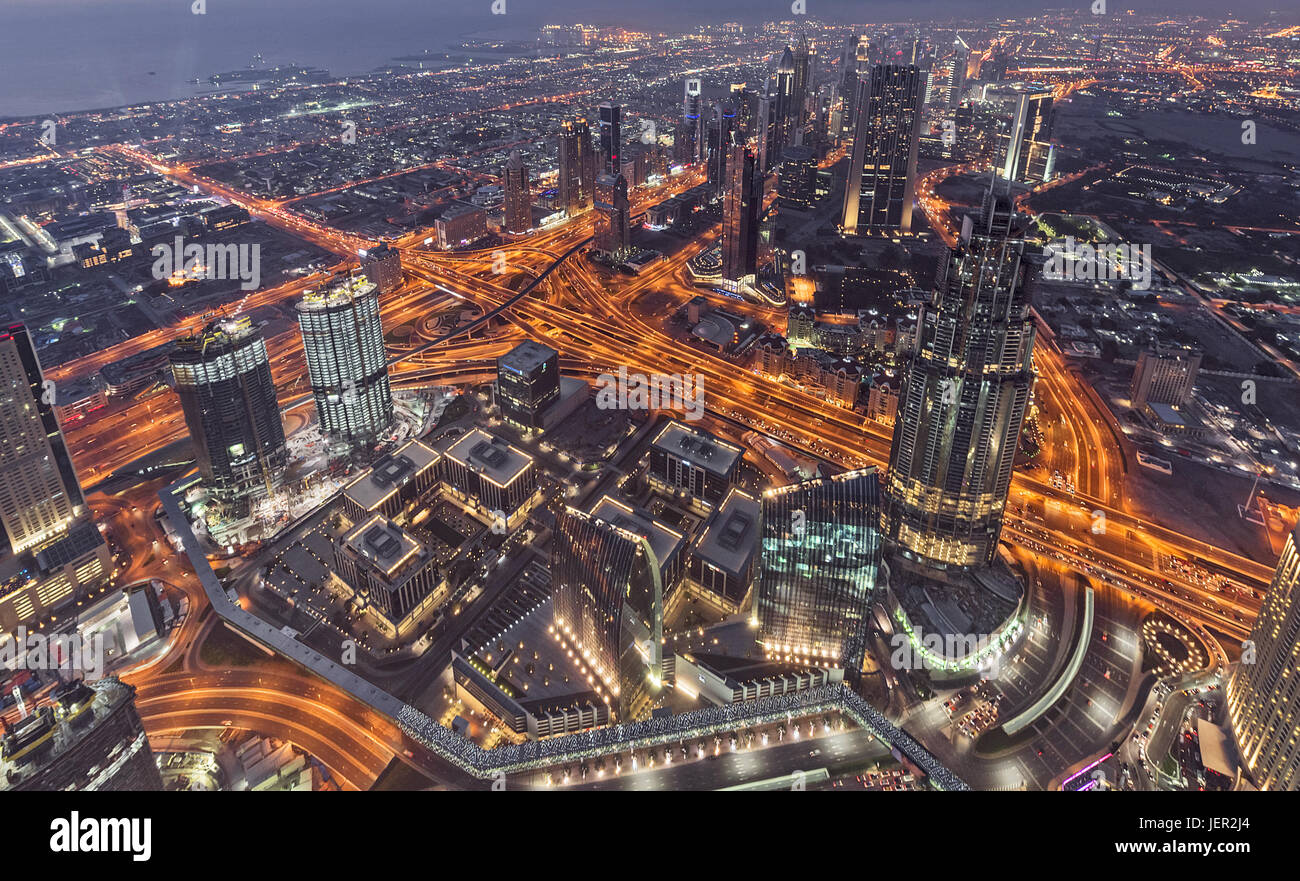 Vue aérienne de Dubaï Banque D'Images