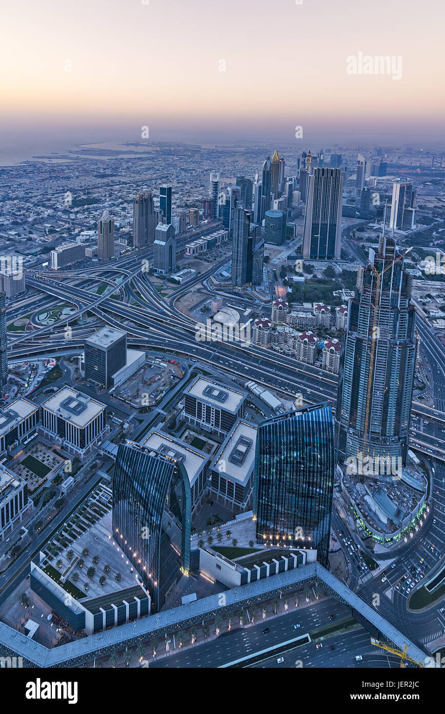 Vue aérienne de Dubaï Banque D'Images