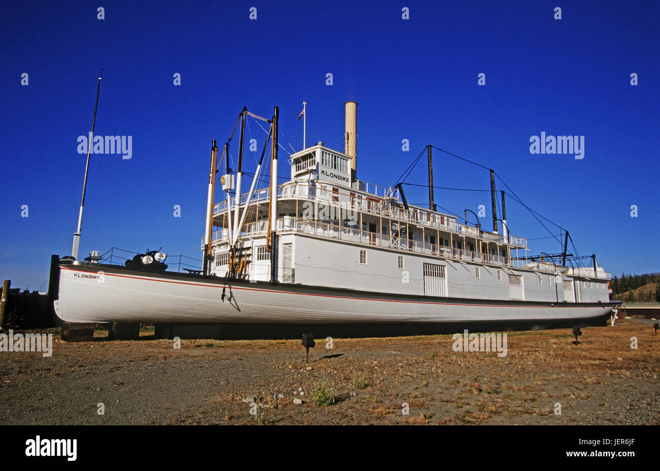 La location steamboat Klondike de la fois chercheur d'or sur les rives de la Yukon à Whitehorse, la capitale des Territoires du Yukon, Der Raddampfe Banque D'Images