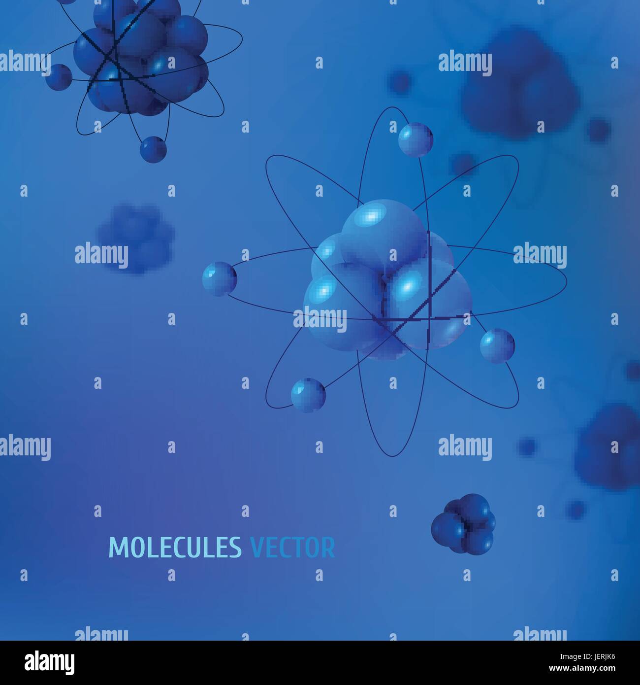 Abstract background scientifique avec des atomes de la structure. Les protons neutrons et électrons de vecteur. Science concept Illustration de Vecteur