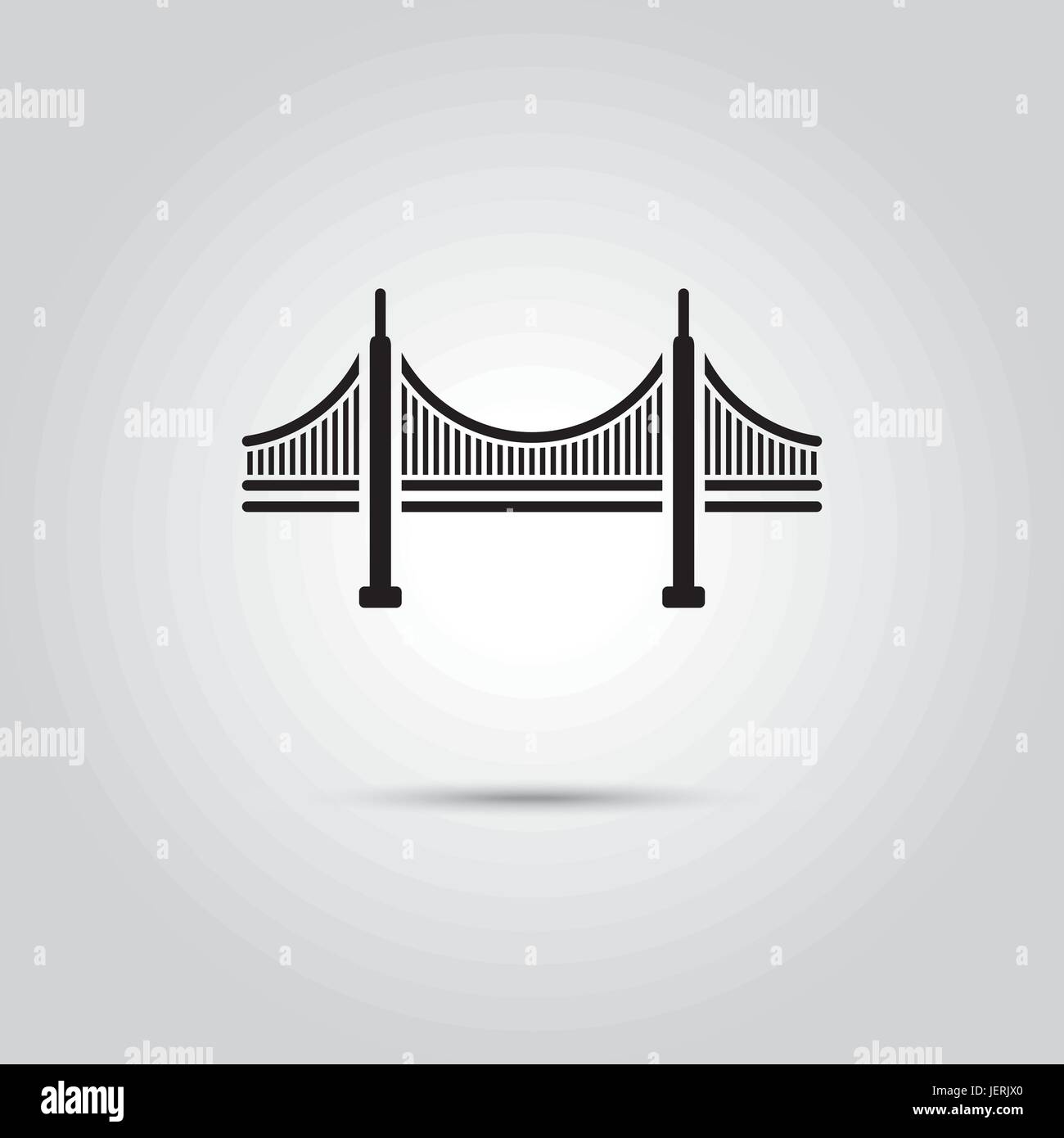 Golden Gate Bridge, San Francisco, Californie, États-Unis d'Amérique. Icône vecteur EPS 10. Illustration de Vecteur