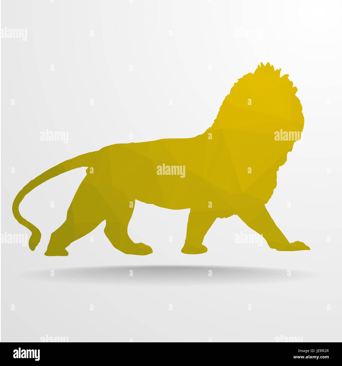 Low Poly Lion Banque D'Images