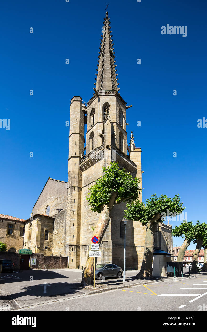 La Cathédrale De Mirepoix, Saint Maurice en mirepoix, Ariège, France. Banque D'Images