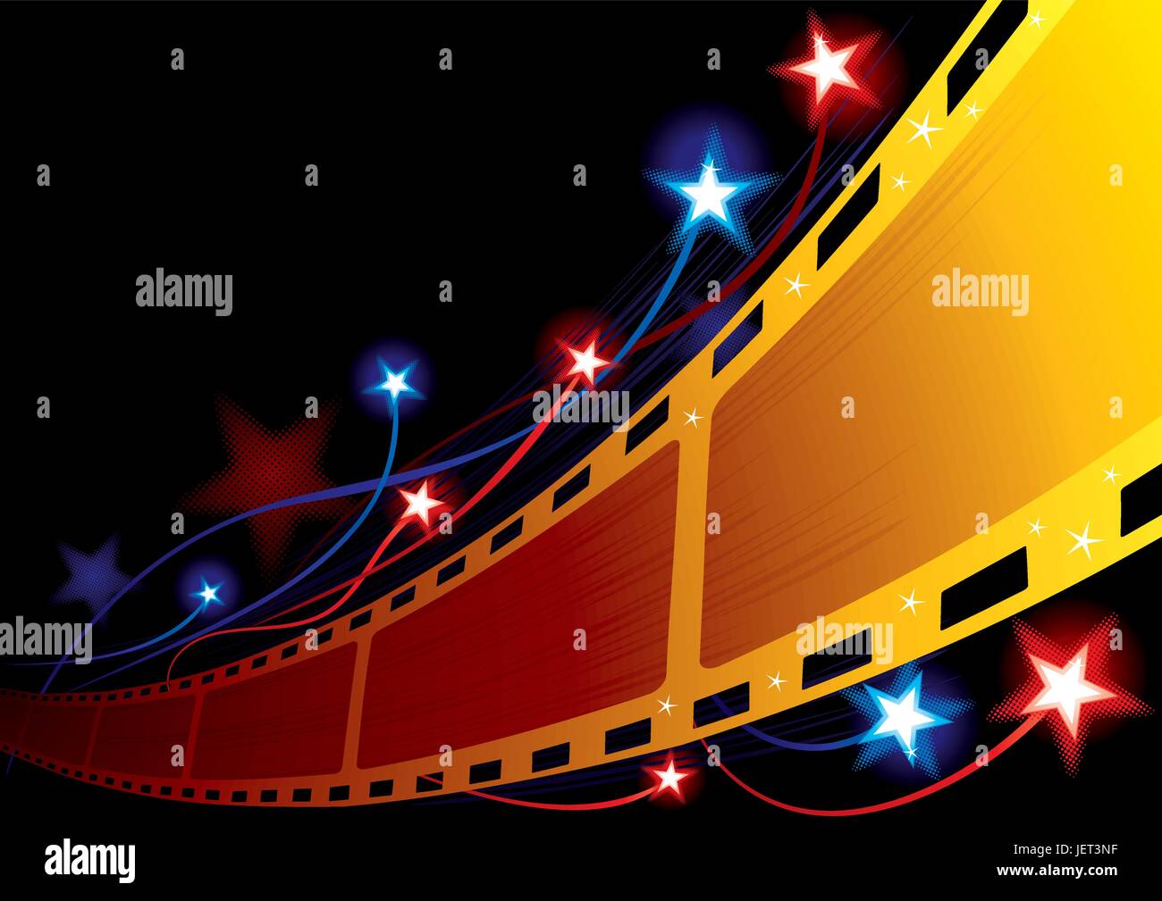 Affiche, cinéma, film, film, cinéma, prix, star, film, indiquer, montrer, Illustration de Vecteur