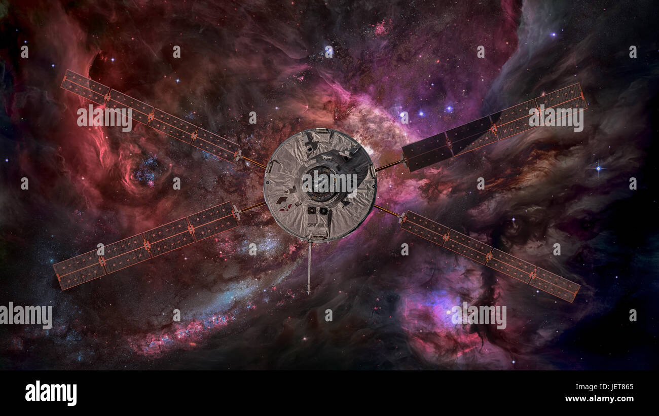 L'Agence spatiale européenne d'Automated Transfer Vehicle-4 s'approche de la Station spatiale internationale. Banque D'Images