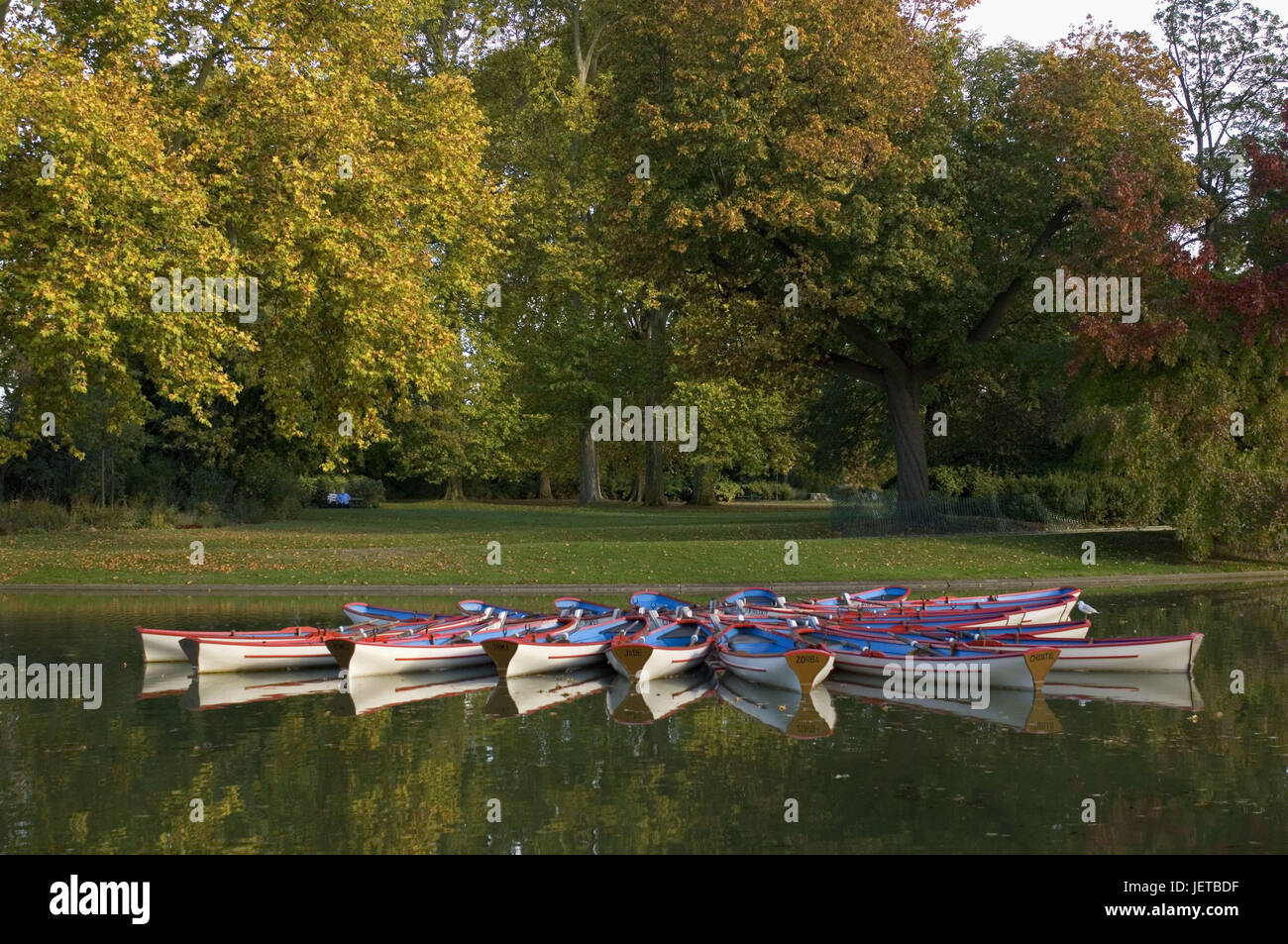 France, Paris, Bois de Vincennes, lac Daumesnil, bottes, Banque D'Images