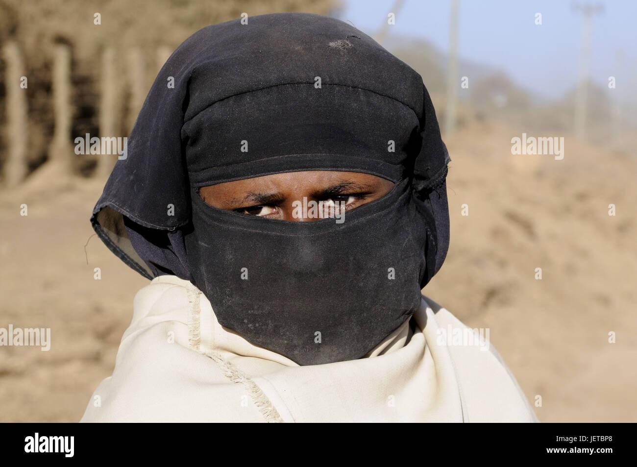 Femme, jeune, Muslimin, portrait, l'Ogaden, en Éthiopie, Banque D'Images