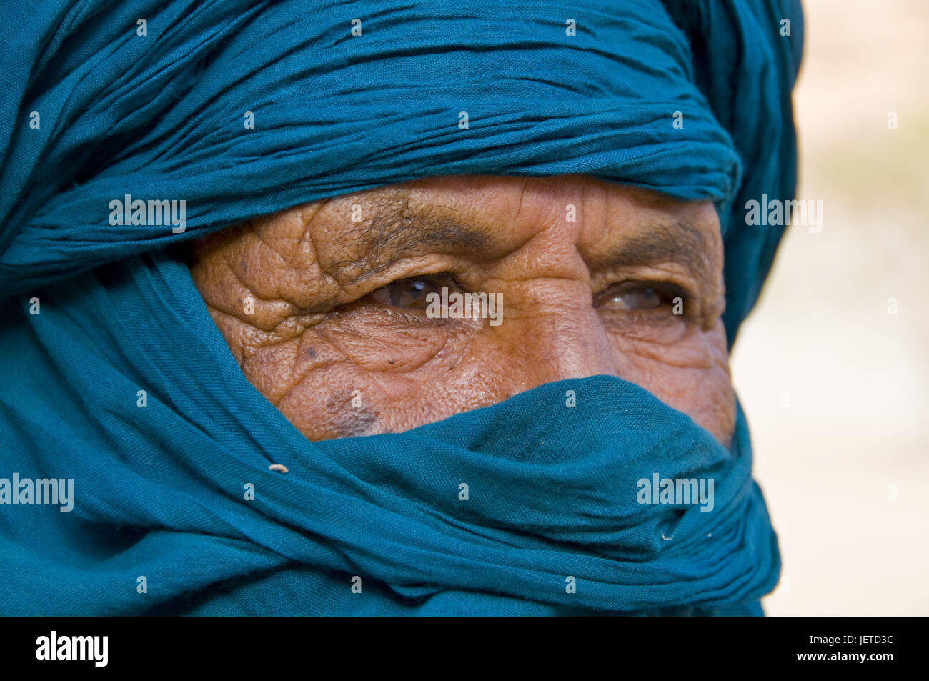 Homme touareg, portrait, Essendilène, Algérie, Afrique, Banque D'Images