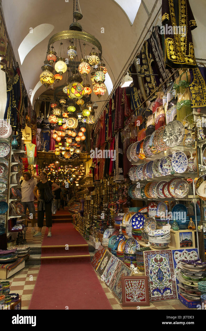 La Turquie, Istanbul, partie de la ville de Sultanahmet, le grand bazar, Kapali Carsi, souvenirs, Banque D'Images