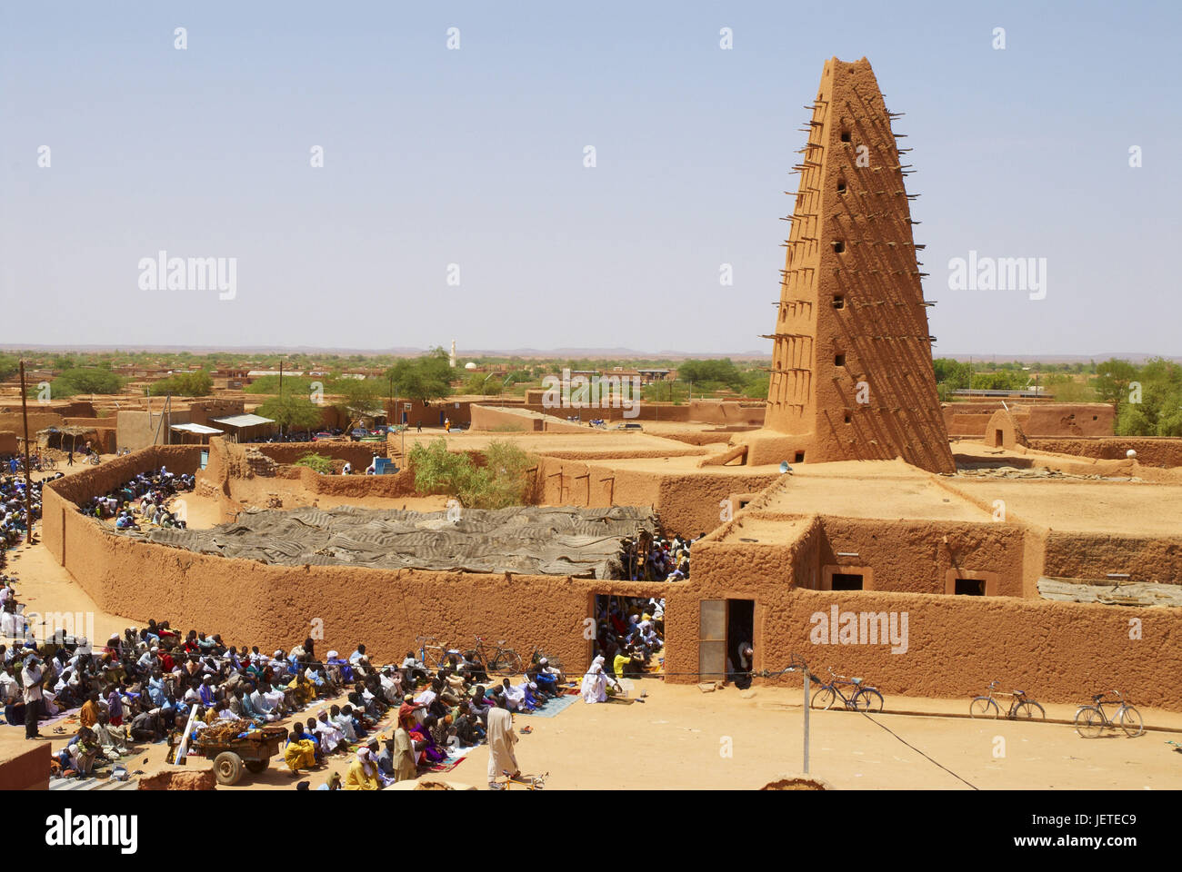 L'Afrique, Niger, Agadez, mosquée, Banque D'Images